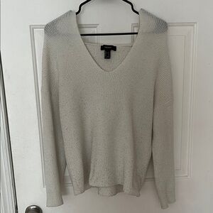 Forever 21 V-Neck Hooded Sweater